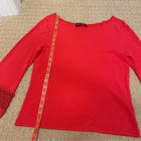 Episode Vintage Red Flowy Blouse with Rope Detailing - M - Picture 11 of 12